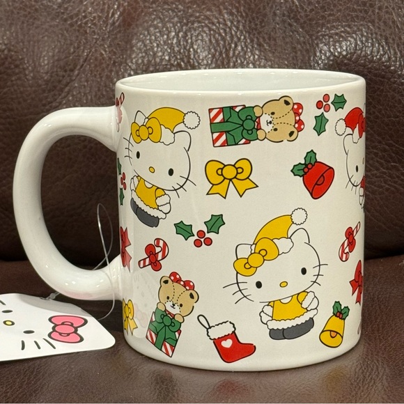 Happy Holidays Hello Kitty 16oz White Christmas Mug - Picture 6 of 9